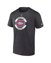 Fanatics Men's Heather Charcoal Montreal Canadiens Authentic Pro Core Secondary T-Shirt