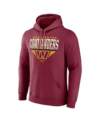 Fanatics Men's Burgundy Washington Commanders Geometric Chrome Pullover Hoodie