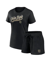 Fanatics Women's 2-Pieces Vegas Golden Knights Start to Finish T-Shirt and Shorts Combo Pack