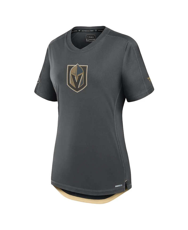 Fanatics Women's Gray Vegas Golden Knights Authentic Pro Rink Tech T-Shirt