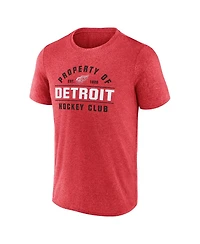 Fanatics Men's Heather Red Detroit Wings Property of T-Shirt