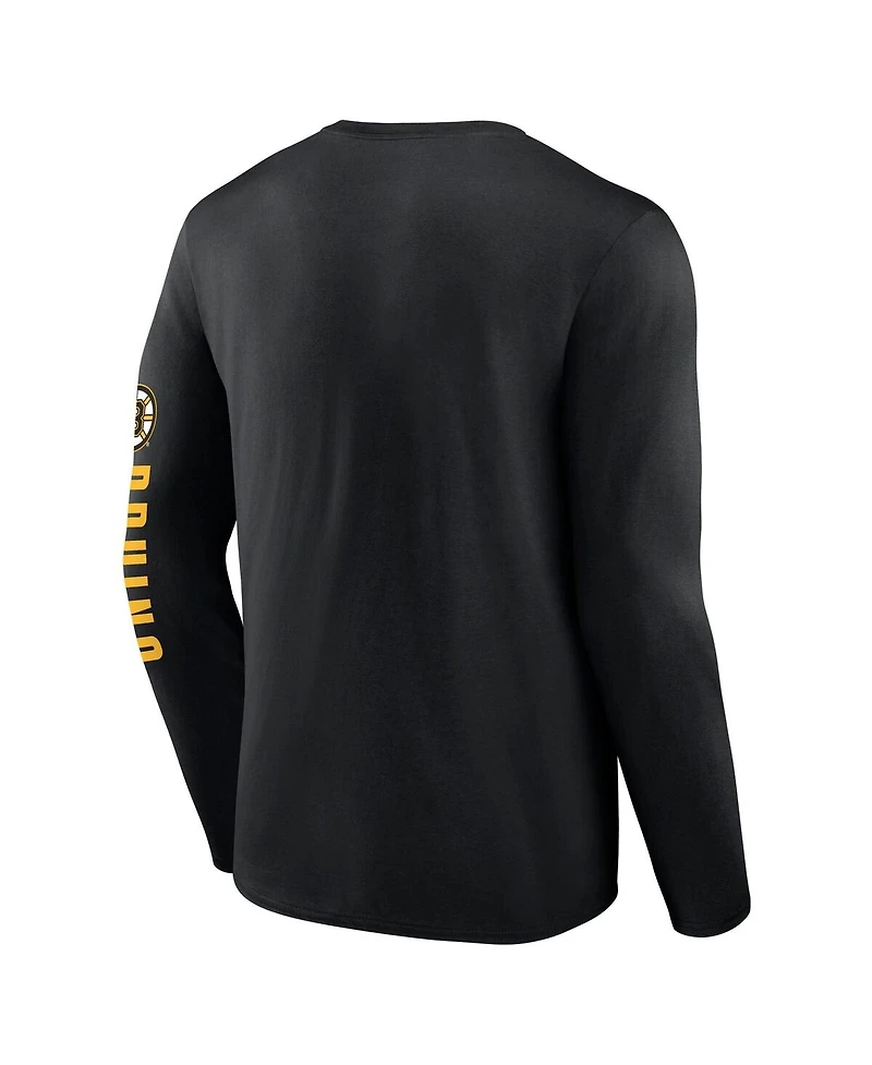 Fanatics Men's Black Boston Bruins Headline Long Sleeve T-Shirt