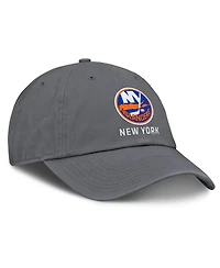 Fanatics Men's Charcoal New York Islanders Washed Adjustable Hat