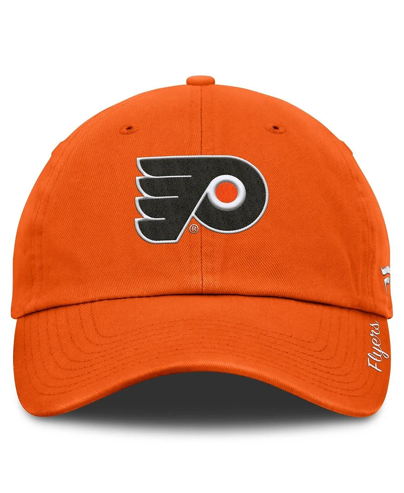 Fanatics Women's Orange Philadelphia Flyers Core Logo Adjustable Hat