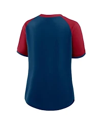 Fanatics Women's Navy/Red Houston Texans Height Advantage T-Shirt