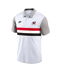 Nike Men's White/Gray Georgia Bulldogs Athletic Prep Legacy Logo Vapor Performance Polo Shirt