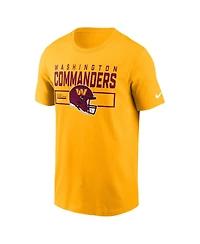 Nike Men's Gold Washington Commanders Primetime Helmet Essential T-Shirt