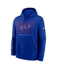 Nike Men's Royal Buffalo Bills Busted Play Club Fleece Pullover Hoodie