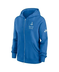 Nike Women's Blue Detroit Lions Phoenix Rewind Full-Zip Hoodie
