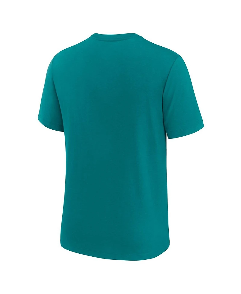 Nike Men's Aqua Miami Dolphins Favorable Timeline Tri-Blend T-Shirt