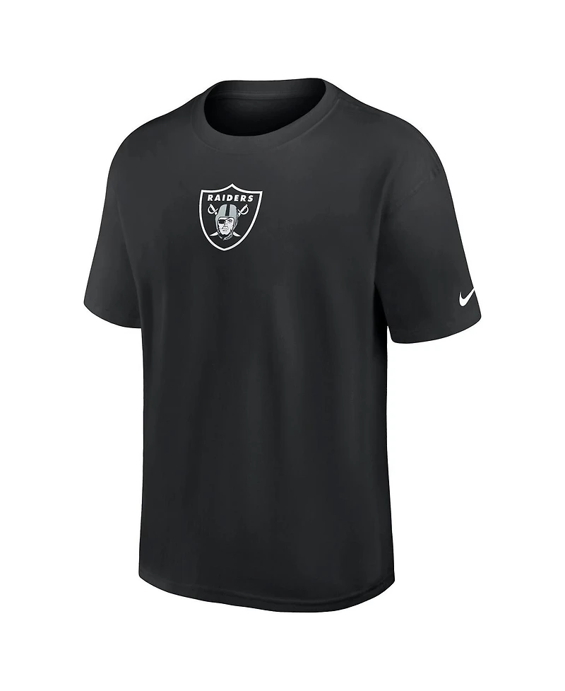 Nike Men's Black Las Vegas Raiders Dominate the Game Essential Max90 T-Shirt