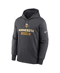 Nike Men's Anthracite Minnesota Vikings Toss Sweep Performance Pullover Hoodie