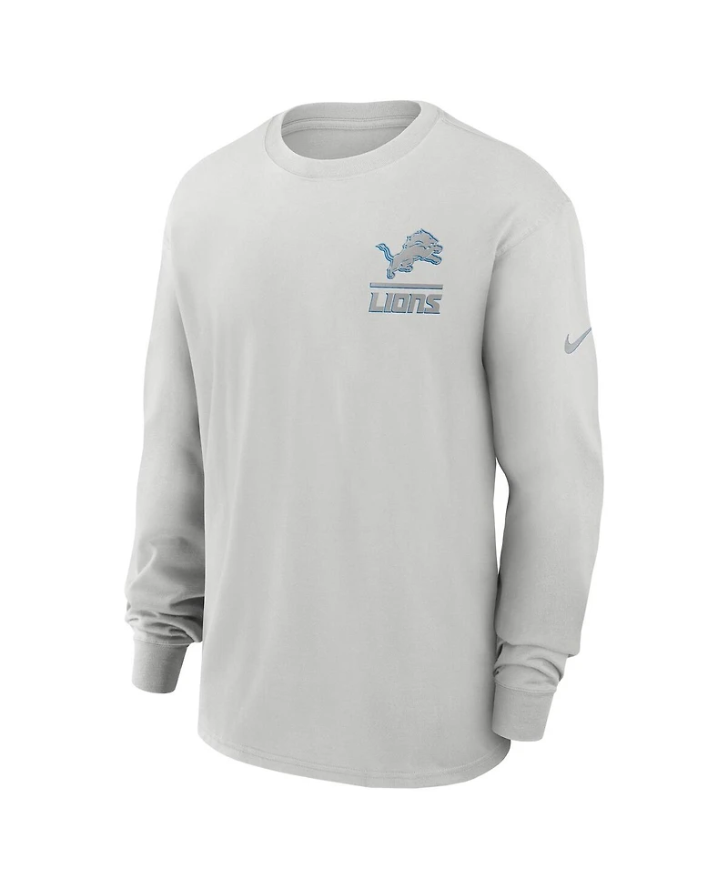 Nike Men's Gray Detroit Lions Essential Heavy Max90 Long Sleeve T-Shirt