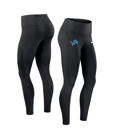 Nike Women's Black Detroit Lions Primetime Epic Fast Performance Leggings