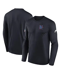 Nike Men's Navy Houston Texans Legend Small Logo Performance Long Sleeve T-Shirt
