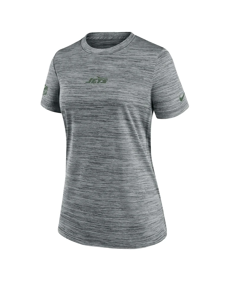 Nike Women's Gray New York Jets Sideline Velocity Performance T-Shirt