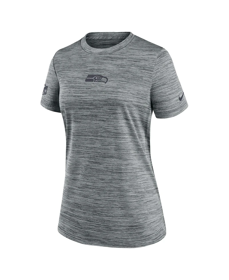 Nike Women's Gray Seattle Seahawks Sideline Velocity Performance T-Shirt