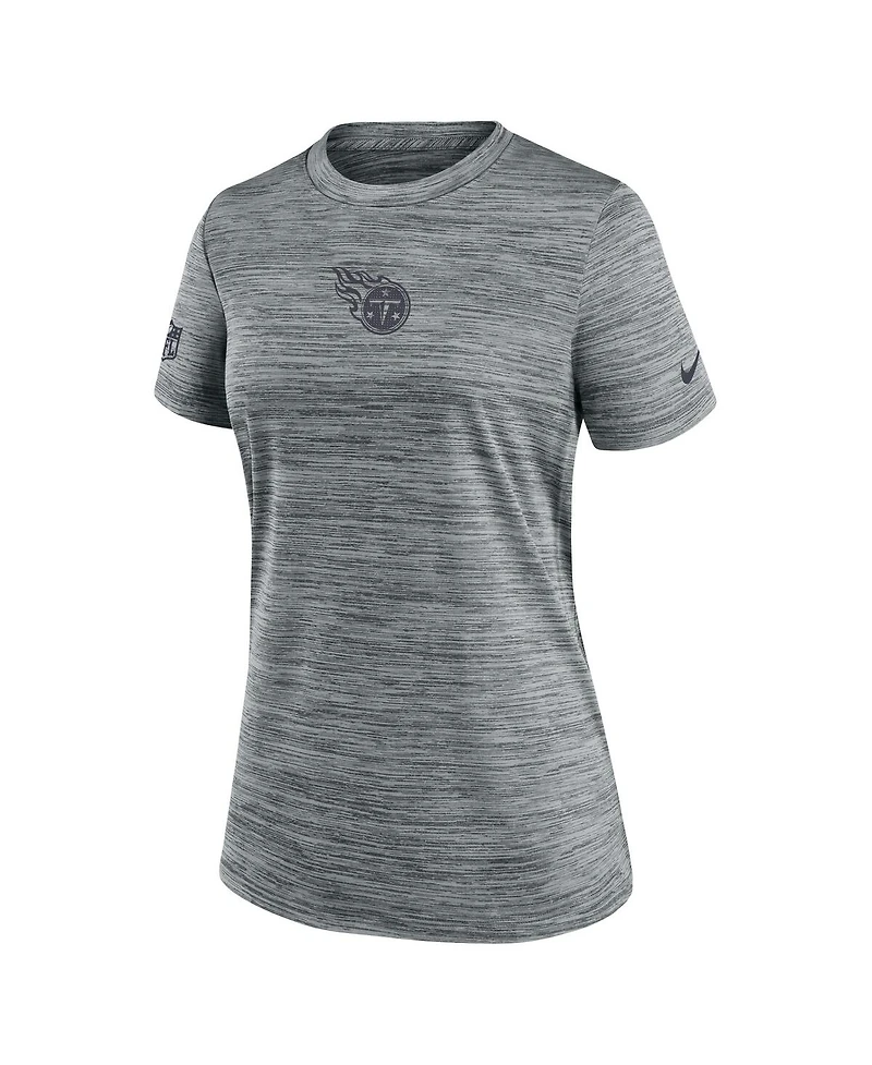Nike Women's Gray Tennessee Titans Sideline Velocity Performance T-Shirt