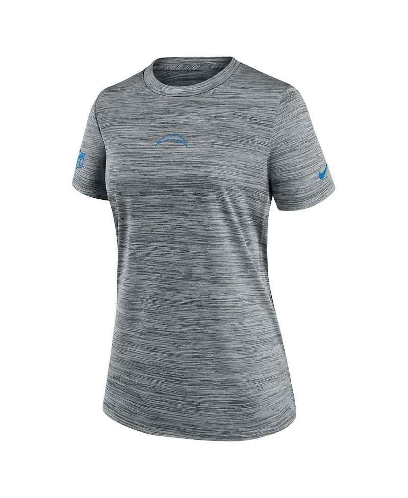 Nike Women's Gray Los Angeles Chargers Sideline Velocity Performance T-Shirt