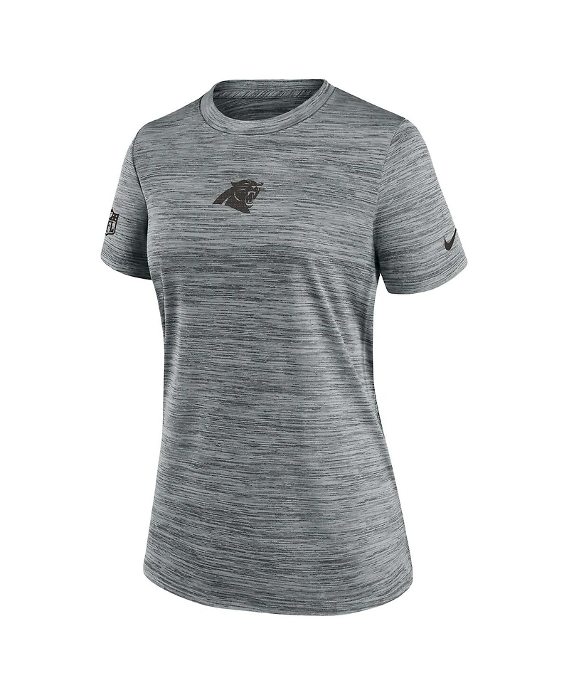 Nike Women's Gray Carolina Panthers Sideline Velocity Performance T-Shirt