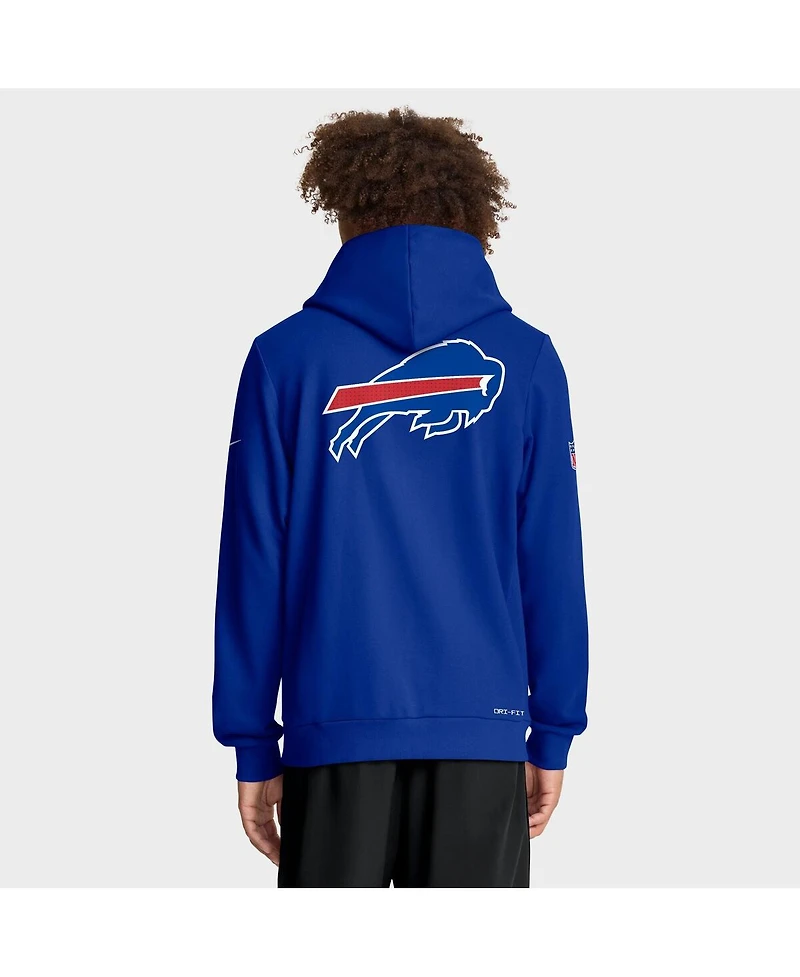 Nike Men's Royal Buffalo Bills Sideline Utility Player Performance Full-Zip Hoodie