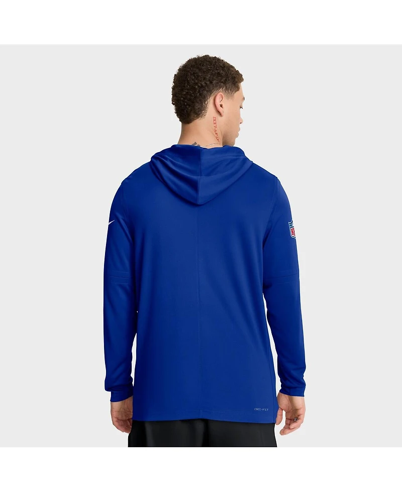 Nike Men's Royal Buffalo Bills Sideline Pure Fury Performance Long Sleeve Hoodie T-Shirt