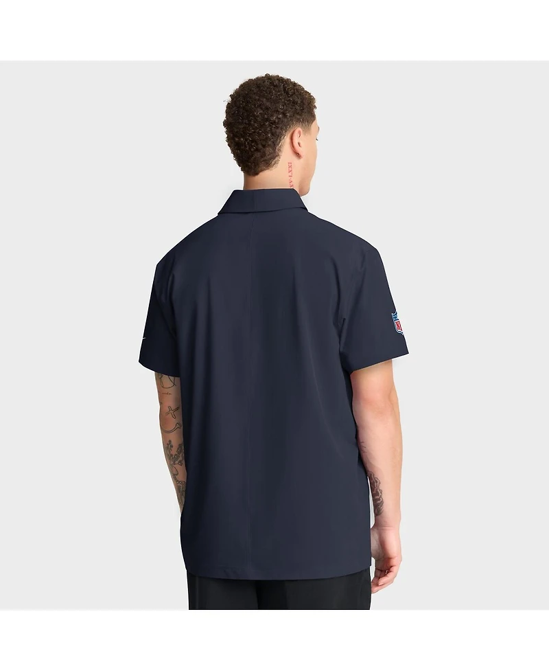 Nike Men's Navy Chicago Bears Sideline City Pride Woven Performance Polo Shirt