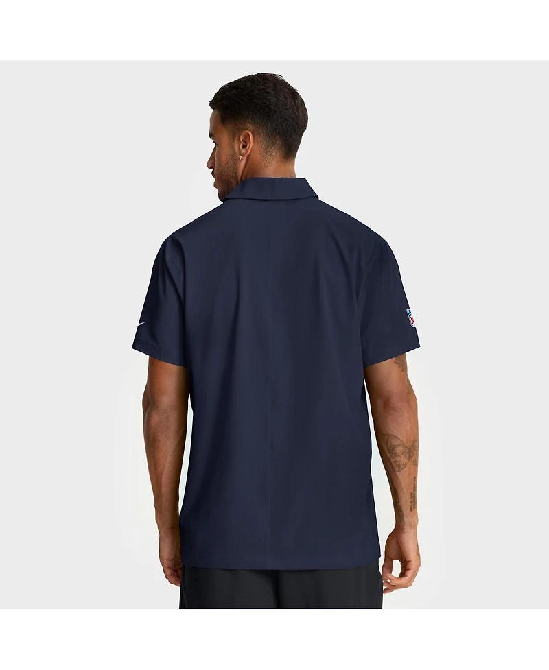 Nike Men's Navy Denver Broncos Sideline City Pride Woven Performance Polo Shirt