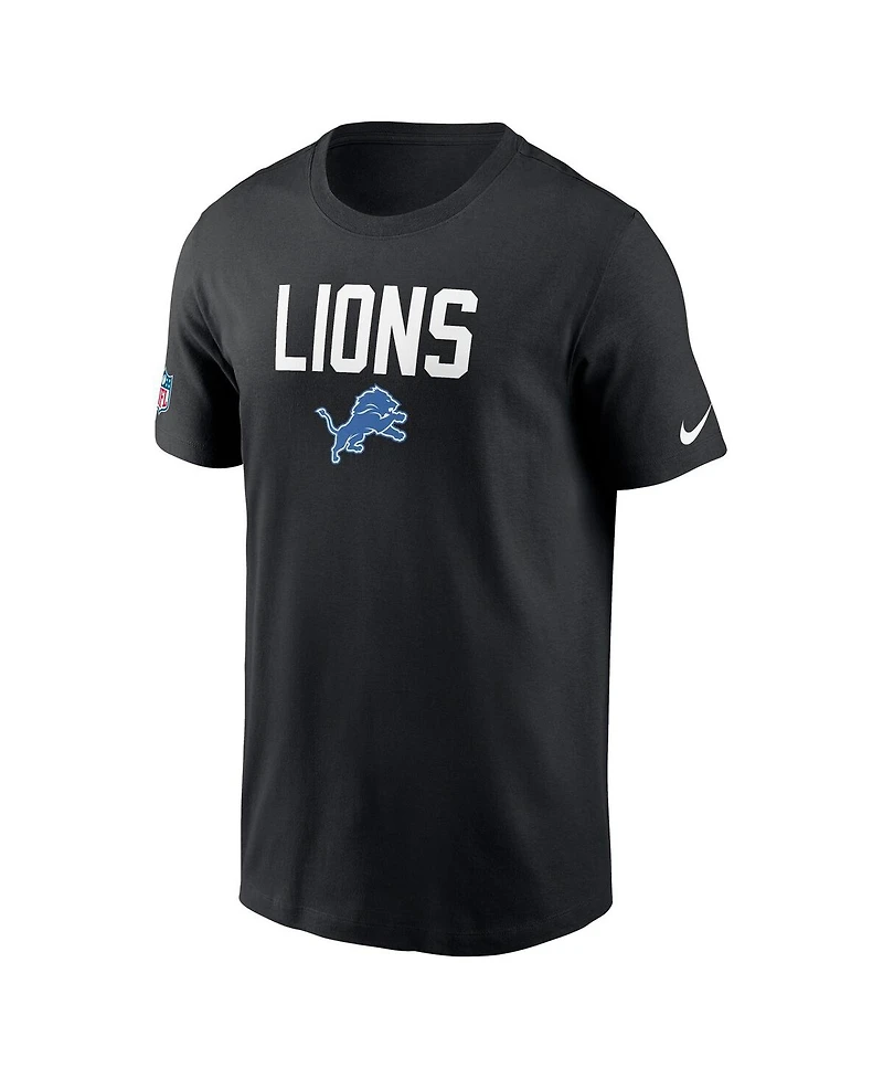 Nike Men's Black Detroit Lions Alt Pack Onside Conversion Performance T-Shirt