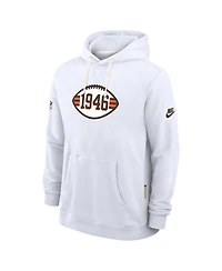 Nike Men's White Cleveland Browns Sideline Offensive Set Play Performance Pullover Hoodie