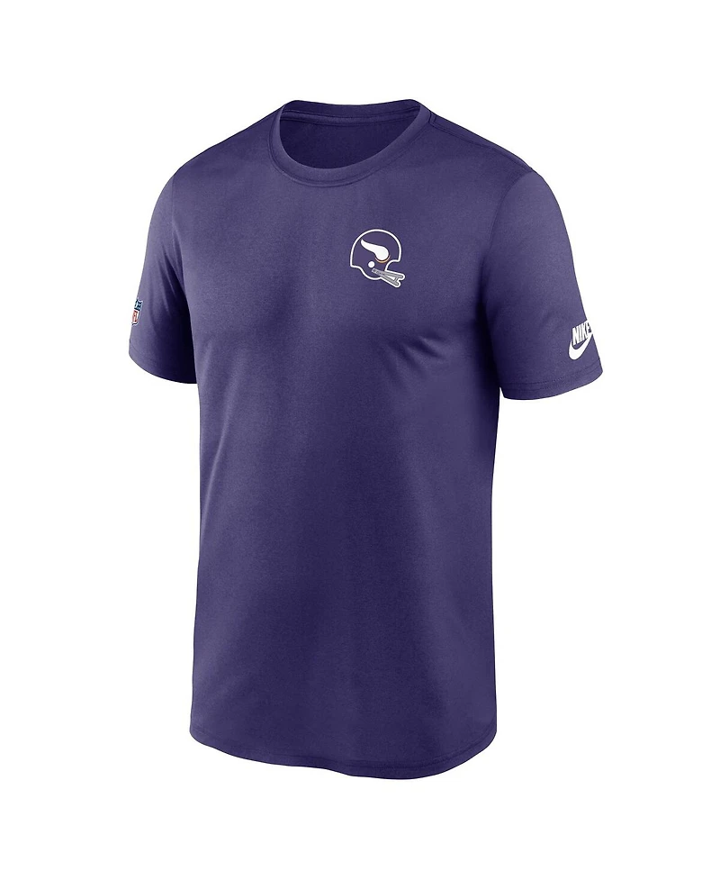 Nike Men's Purple Minnesota Vikings Sideline Alt Pack Small Logo Legend Performance T-Shirt