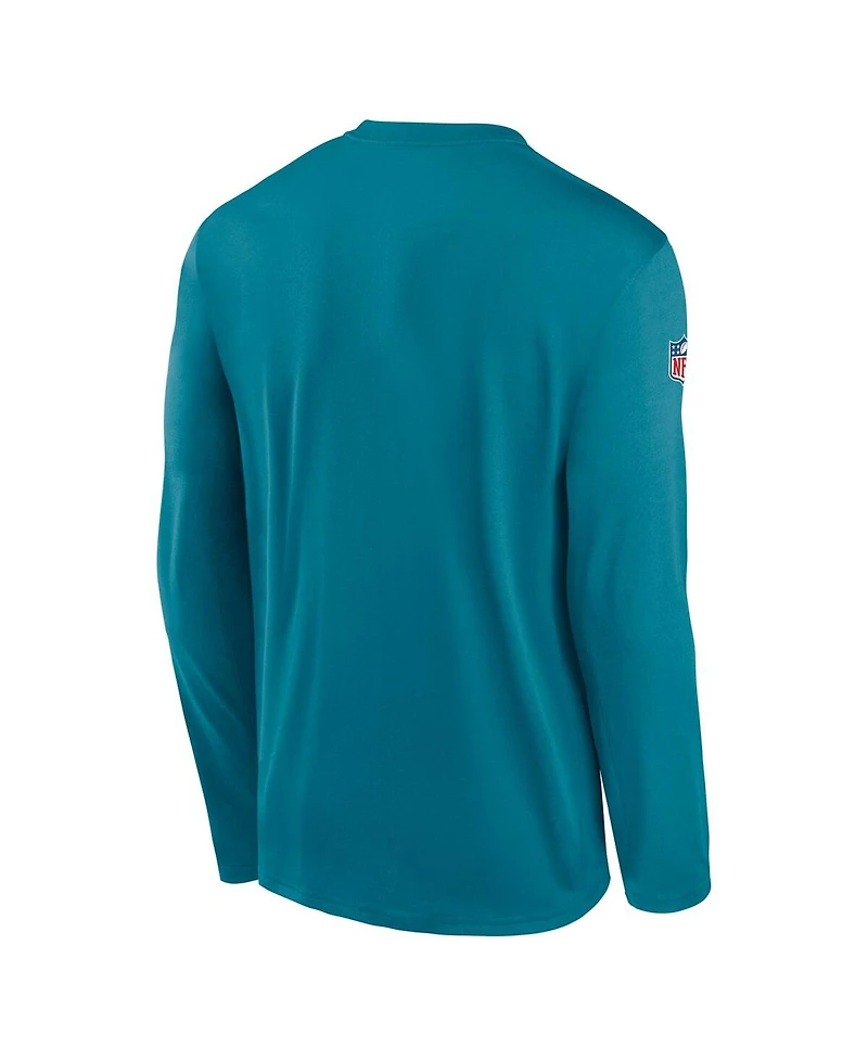 Nike Men's Teal Jacksonville Jaguars Legend Small Logo Performance Long Sleeve T-Shirt