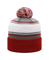 Top of the World Men's Crimson Oklahoma Sooners Ambient Cuffed with Pom Knit Hat