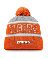 Top of the World Men's Orange Clemson Tigers Two-Tone Cuffed with Pom Knit Hat
