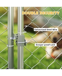 PawHut Extra Large Outdoor Dog Kennel with Adjustable & Rotatable Bowl Rack