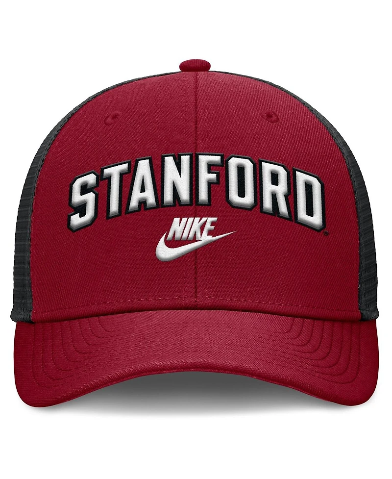 Nike Men's Cardinal/Black Stanford Cardinal Legacy Arch Rise Performance Trucker Adjustable Hat