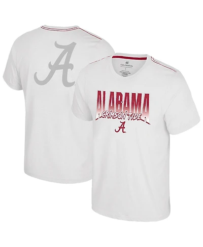 Colosseum Men's White Alabama Crimson Tide Dual Logo T-Shirt