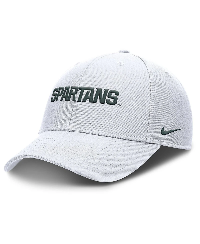 Nike Men's White Michigan State Spartans 2025 On-Field Rise Performance Adjustable Hat