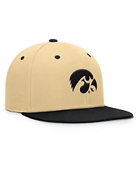 Fanatics Men's Khaki/Black Iowa Hawkeyes Balance Fitted Hat