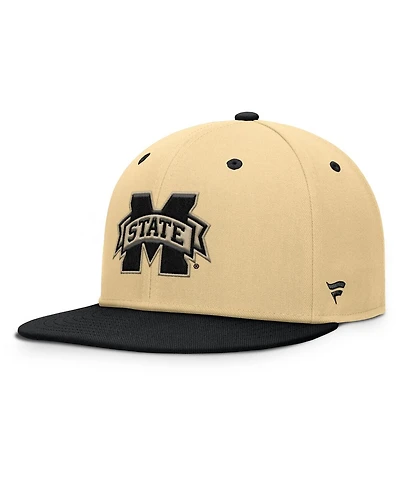 Fanatics Men's Khaki/Black Mississippi State Bulldogs Balance Fitted Hat