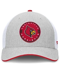 Fanatics Men's Heather Gray/White Louisville Cardinals Trigger Flex Hat