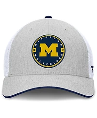 Fanatics Men's Heather Gray/White Michigan Wolverines Trigger Flex Hat