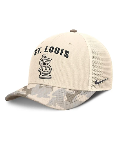 Nike Men's Natural St. Louis Cardinals Camo Natural Pack Rise Adjustable Trucker Hat