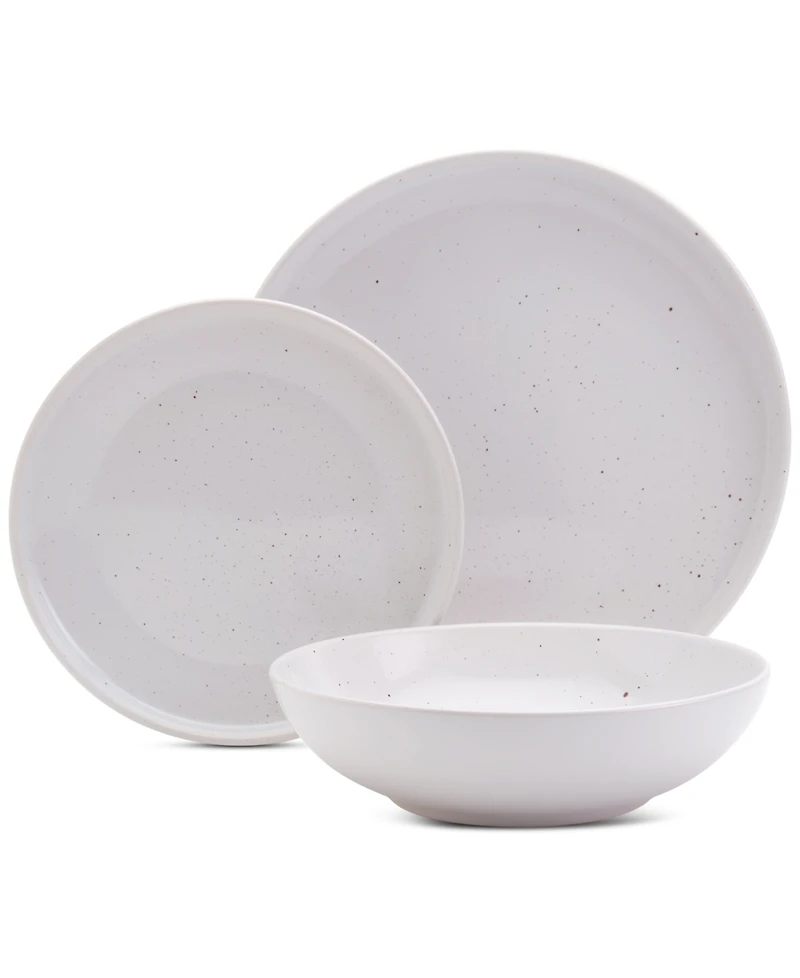 Haven Modern Speckle White 12 Pc. Dinnerware Set, Service for 4