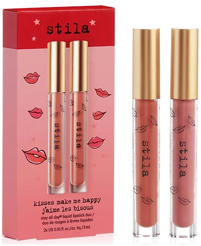 Stila Kisses Make Me Happy Stay All Day Liquid Lipstick Duo