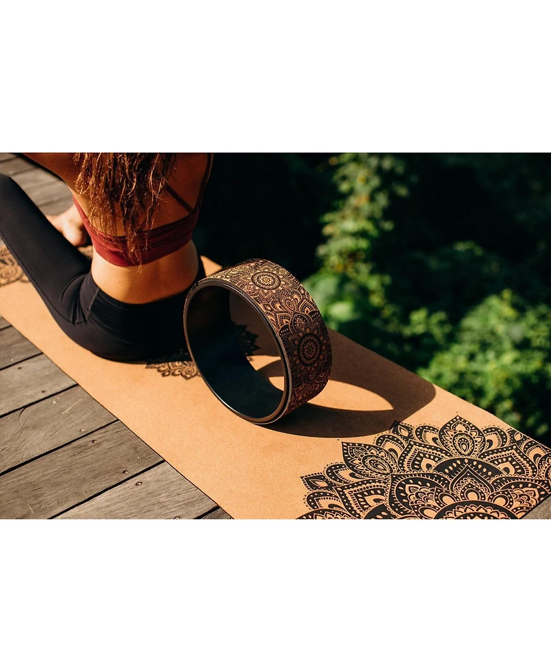 Yoga Design Lab Wheel Cork Mandala Black