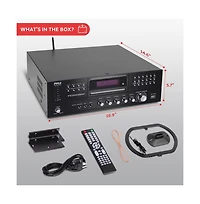Pyle Wireless Bt Streaming Home Theater Amplifier with Cd/Dvd Player, Am/Fm Radio, Hdmi/MP3/Usb Reader (4000 Watt)