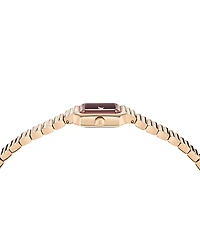 Ferragamo Women's Swiss Crystal Petite Rose Gold Ion Plated Bracelet Watch 15x20mm