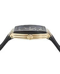 Ferragamo Men's Swiss F-80 Tonneau Black Polyurethane Strap Watch 42mm