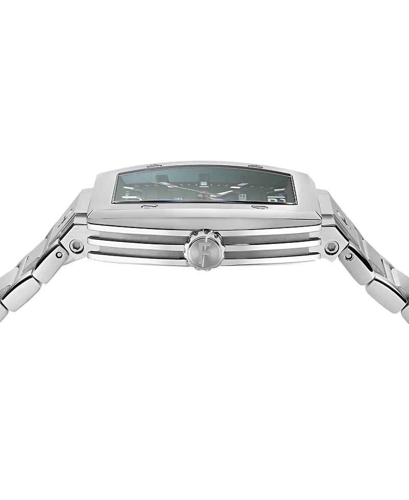 Ferragamo Men's Swiss F-80 Tonneau Stainless Steel Bracelet Watch 42mm